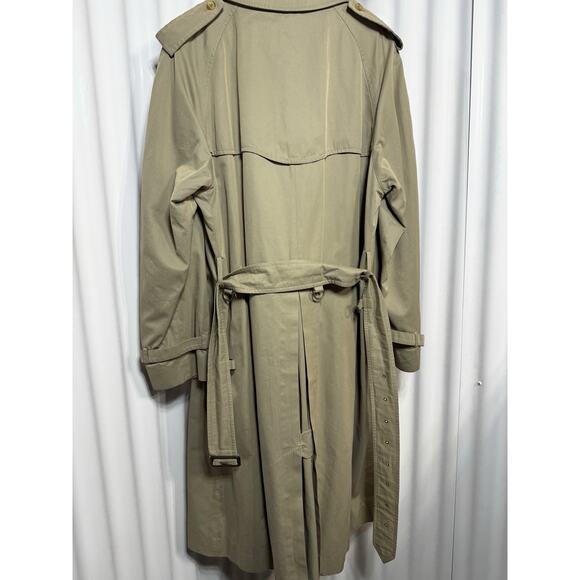 Grenfell Majer Womens Trench Coat Made In England Sz M/L  Khaki Double Breasted - Picture 2 of 8